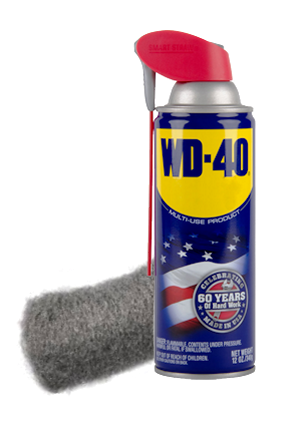 wd40 and steel wool
